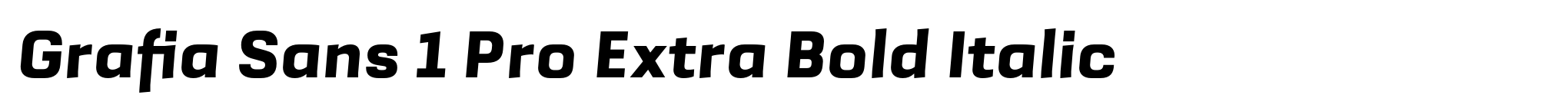 Grafia Sans 1 Pro Extra Bold Italic image